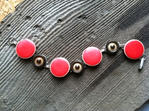 Red Black and White Bracelet